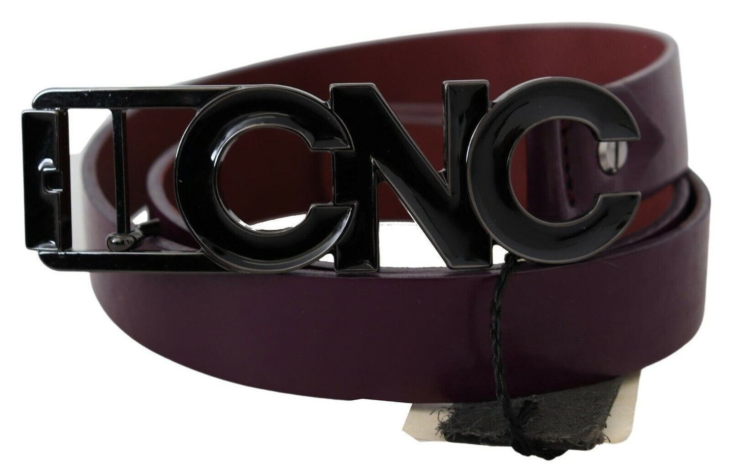 Brown Leather Large Logo Letter Buckle Belt - Designed by Costume National Available to Buy at a Discounted Price on Moon Behind The Hill Online Designer Discount Store