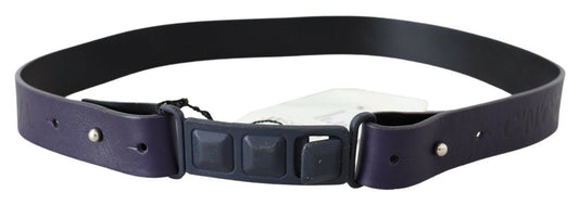 Black Leather Normal Logo Buckle Waist Belt - Designed by Costume National Available to Buy at a Discounted Price on Moon Behind The Hill Online Designer Discount Store