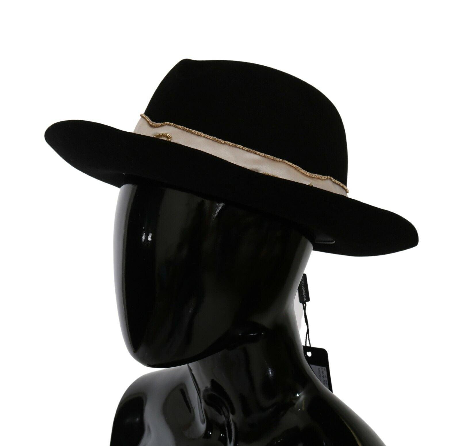 Black Lapin Amor Gignit Wide Brim Panama Hat - Designed by Dolce & Gabbana Available to Buy at a Discounted Price on Moon Behind The Hill Online Designer Discount Store