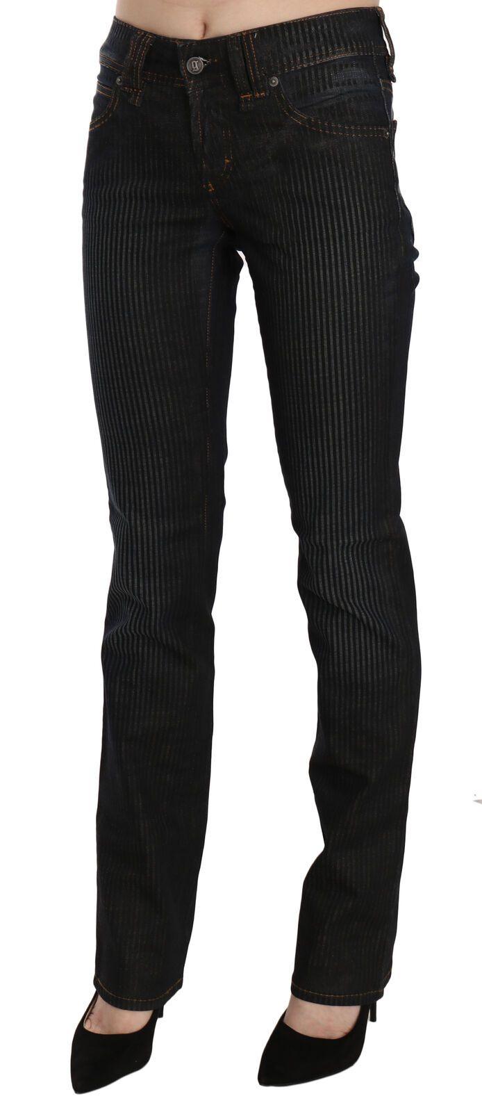 Black Mid Waist Slim Fit Corduroy Denim Casual Pants - Designed by John Galliano Available to Buy at a Discounted Price on Moon Behind The Hill Online Designer Discount Store