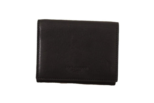 Black Leather Trifold Purse Belt Multi Kit Wallet - Designed by Dolce & Gabbana Available to Buy at a Discounted Price on Moon Behind The Hill Online Designer Discount Store