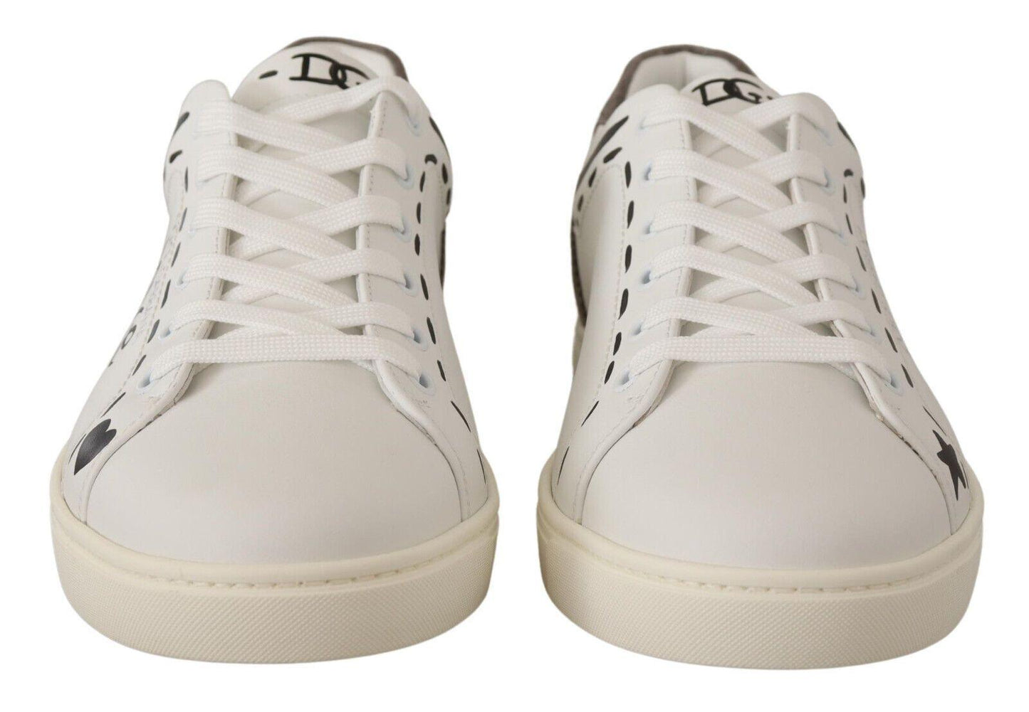 White Leather Gray LOVE Casual Sneakers Shoes designed by Dolce & Gabbana available from Moon Behind The Hill 's Shoes > Mens range