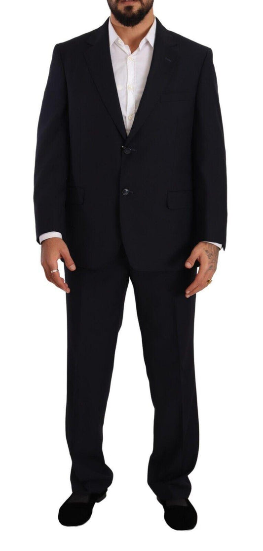 Domenico Tagliente Men's Blue Polyester Single Breasted Formal Suit - Designed by Domenico Tagliente Available to Buy at a Discounted Price on Moon Behind The Hill Online Designer Discount St