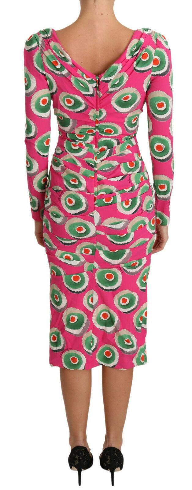 Pink Silk Cup Cake Sheath Stretch  Dress designed by Dolce & Gabbana available from Moon Behind The Hill's Women's Clothing range