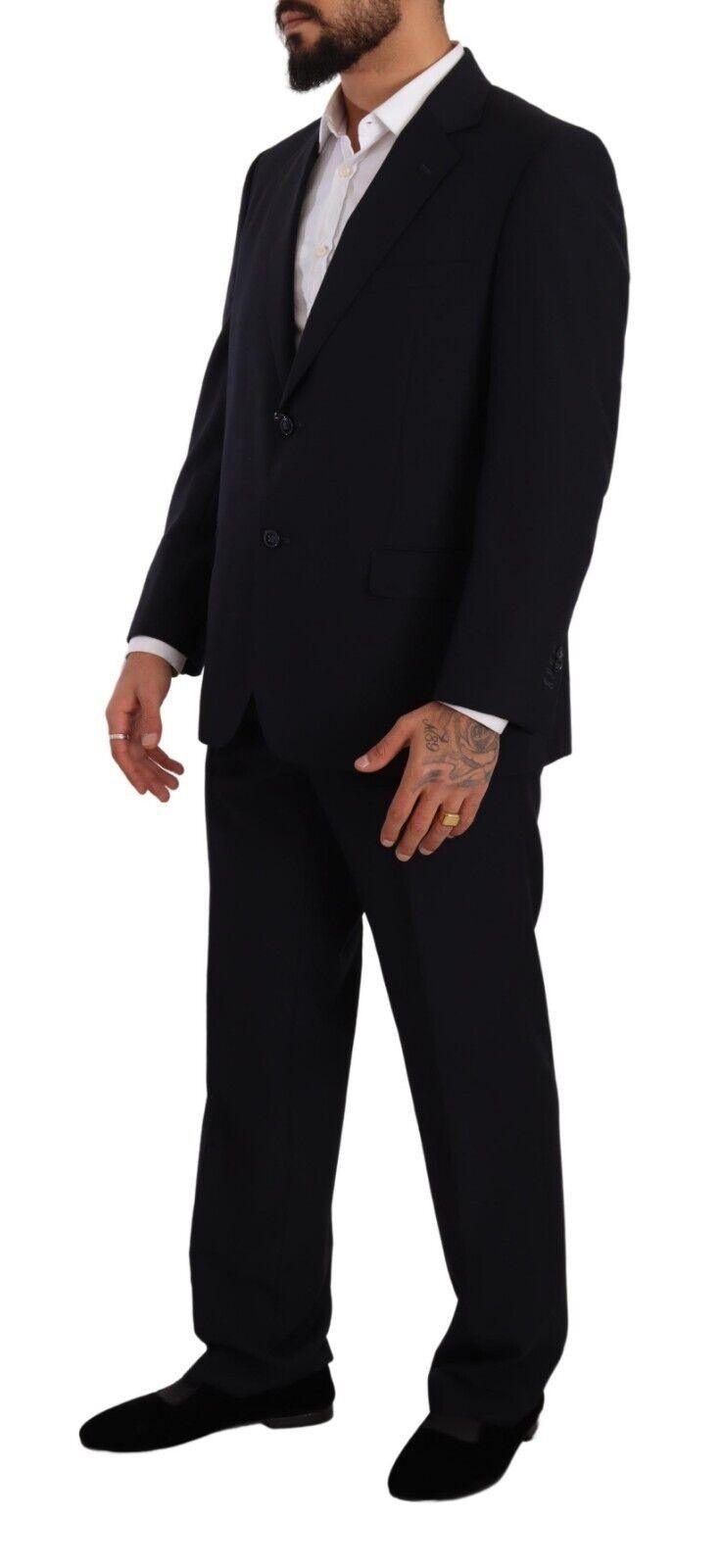 Domenico Tagliente Men's Blue Polyester Single Breasted Formal Suit - Designed by Domenico Tagliente Available to Buy at a Discounted Price on Moon Behind The Hill Online Designer Discount St