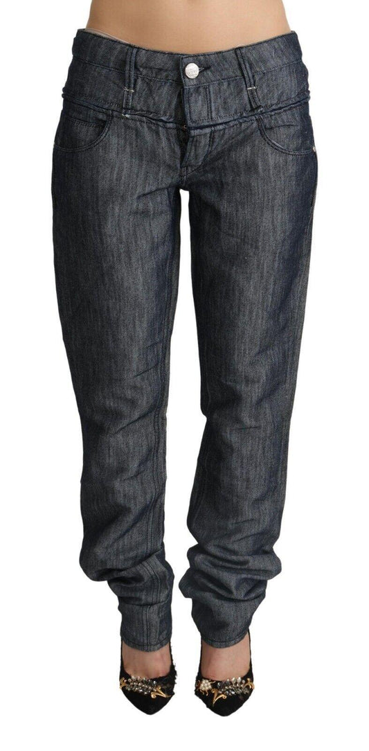 Dark Grey Ramie Mid Wide Waist Straight Denim Jeans - Designed by Acht Available to Buy at a Discounted Price on Moon Behind The Hill Online Designer Discount Store