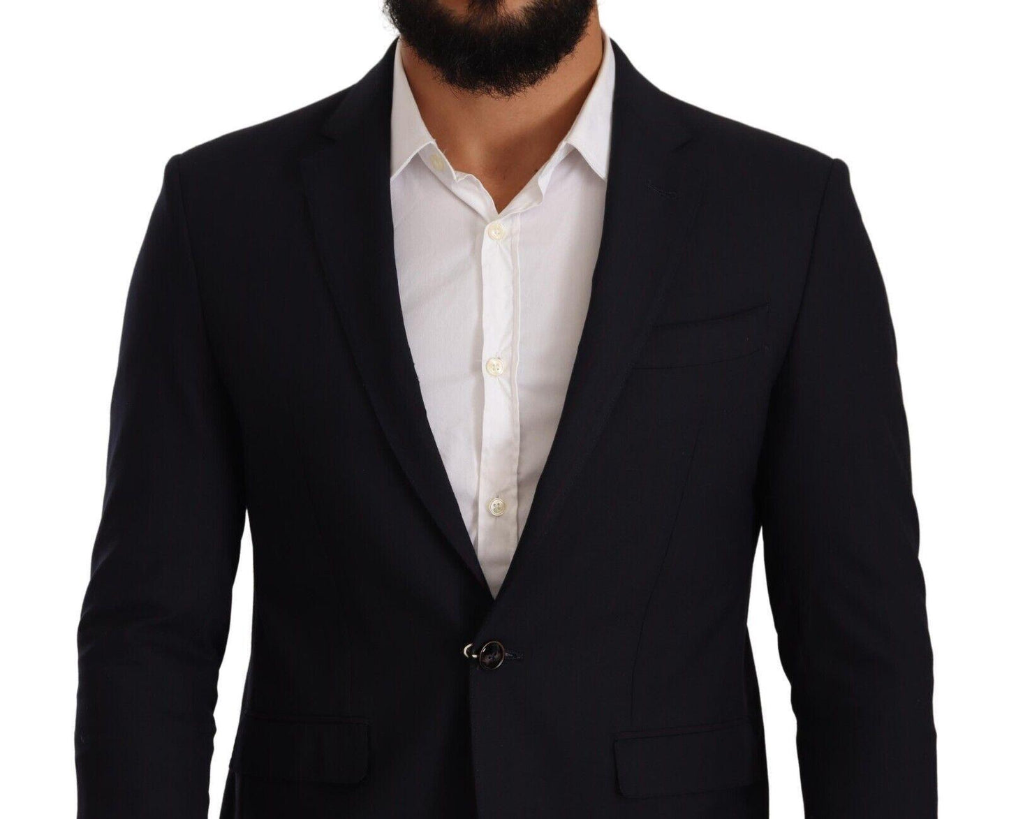 Dolce & Gabbana Black Domenico Tagliente Single Breasted One Button Suit Jacket - Designed by Domenico Tagliente Available to Buy at a Discounted Price on Moon Behind The Hill Online Designer