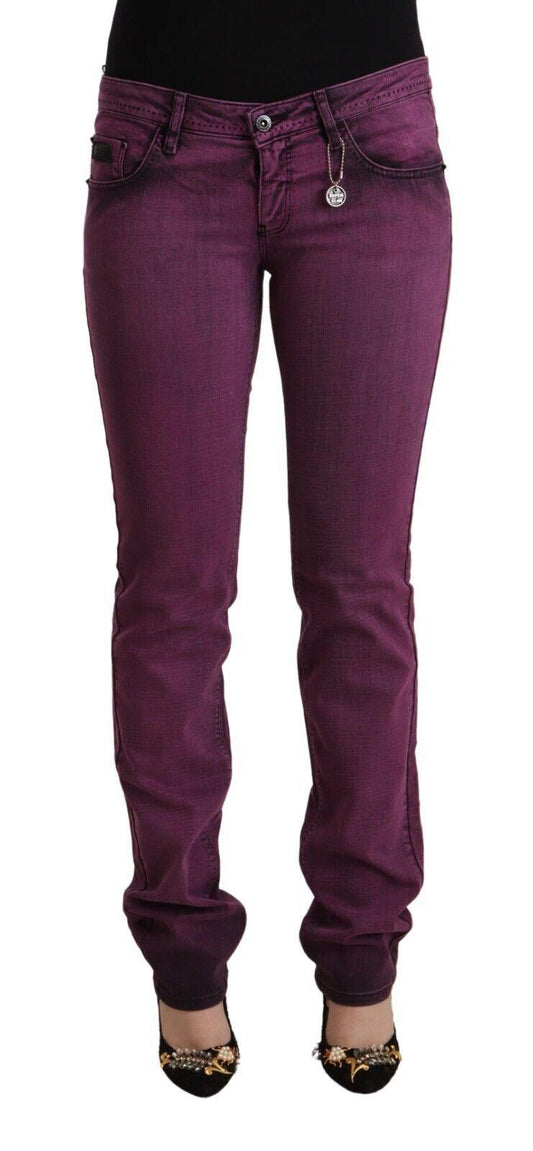 Costume National Ladies' Purple Cotton Stretch Slim Fit Denim Jeans - Designed by Costume National Available to Buy at a Discounted Price on Moon Behind The Hill Online Designer Discount Stor