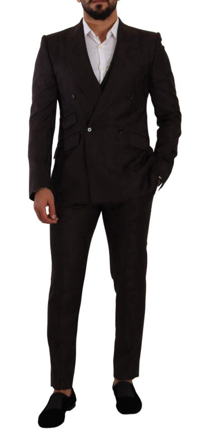 Dolce & Gabbana Men's Purple SICILIA Double Breasted Slim Suit - Designed by Dolce & Gabbana Available to Buy at a Discounted Price on Moon Behind The Hill Online Designer Discount Store