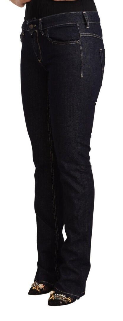 GF Ferre Ladies' Black Cotton Stretch Low Waist Skinny Denim Jeans - Designed by GF Ferre Available to Buy at a Discounted Price on Moon Behind The Hill Online Designer Discount Store