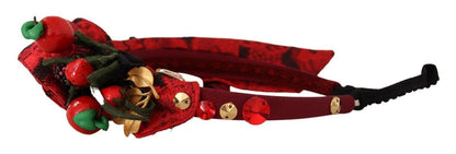 Red Tiara Berry Fruit Crystal Bow Hair Diadem Headband designed by Dolce & Gabbana available from Moon Behind The Hill 's Clothing Accessories > Hair Accessories > Headbands > Womens range