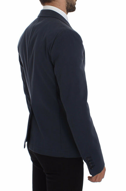 Blue Cotton Stretch Casual Blazer - Designed by Dolce & Gabbana Available to Buy at a Discounted Price on Moon Behind The Hill Online Designer Discount Store