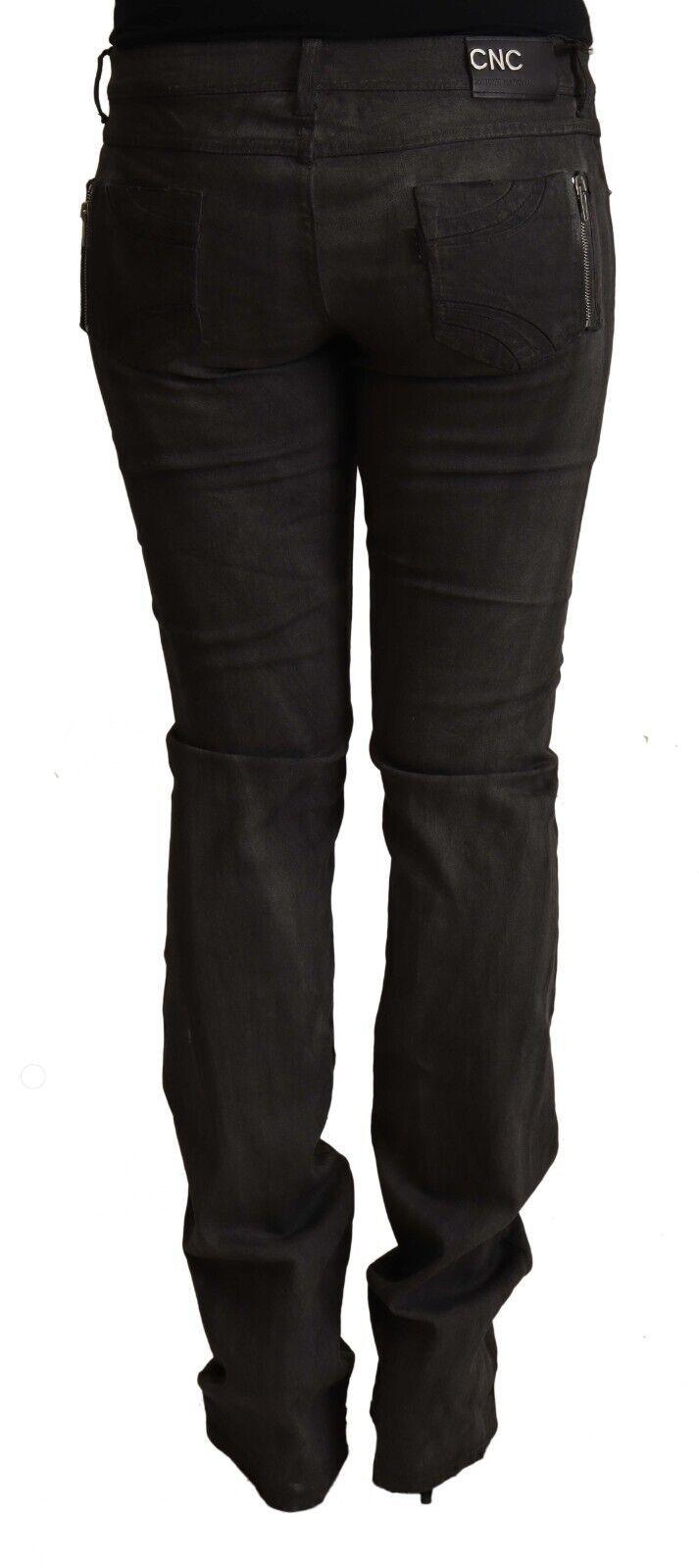 Costume National Ladies' Black Cotton Mid Waist Skinny Pants - Designed by Costume National Available to Buy at a Discounted Price on Moon Behind The Hill Online Designer Discount Store