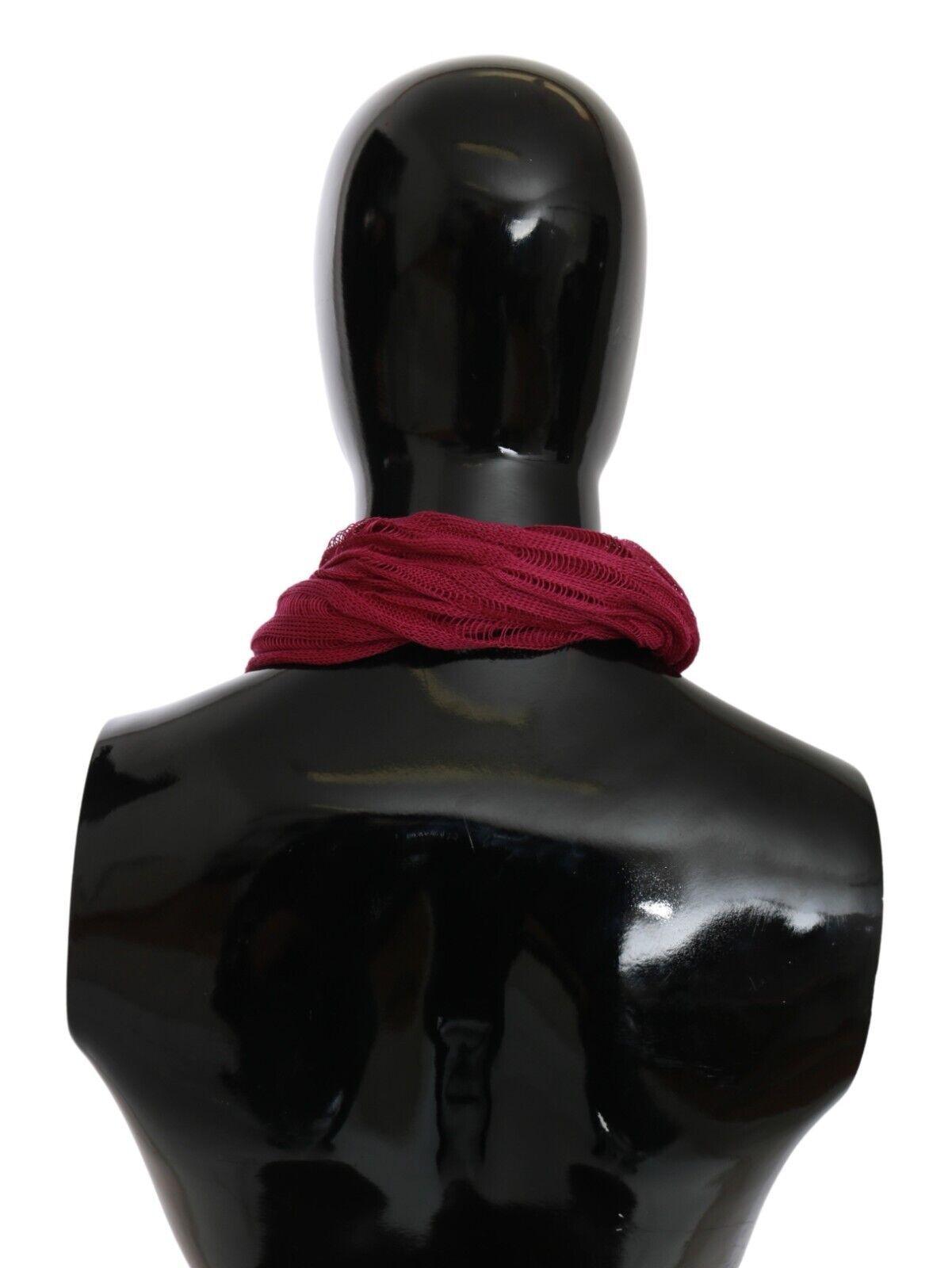 John Galliano Bordeaux Neck Wrap Shawl Foulard Scarf - Designed by John Galliano Available to Buy at a Discounted Price on Moon Behind The Hill Online Designer Discount Store