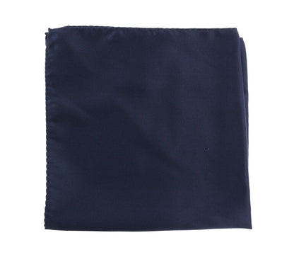Dolce & Gabbana Blue 100% Silk Square Men Handkerchief Scarf - Designed by Dolce & Gabbana Available to Buy at a Discounted Price on Moon Behind The Hill Online Designer Discount Store