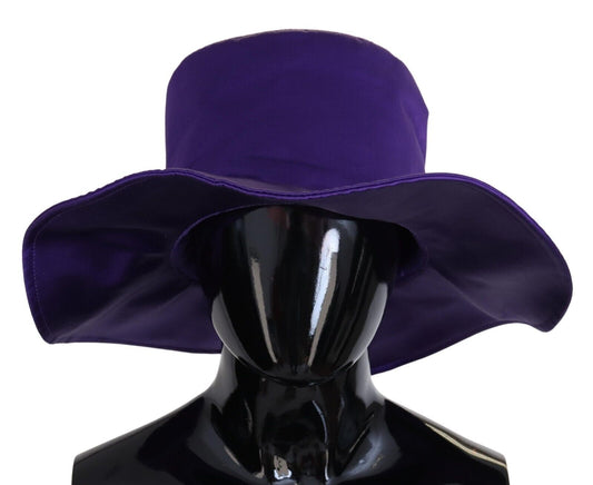 Dolce & Gabbana Women's Purple Silk Stretch Top Hat - Designed by Dolce & Gabbana Available to Buy at a Discounted Price on Moon Behind The Hill Online Designer Discount Store