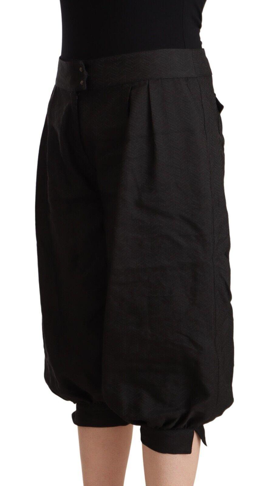 GF Ferre Ladies' Black Viscose Cropped Harem Pants - Designed by GF Ferre Available to Buy at a Discounted Price on Moon Behind The Hill Online Designer Discount Store