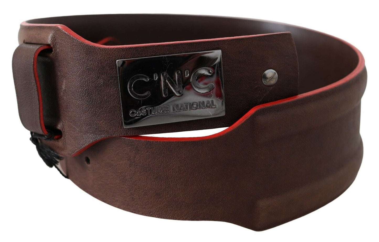 Dark Brown Genuine Leather Belt - Designed by Costume National Available to Buy at a Discounted Price on Moon Behind The Hill Online Designer Discount Store