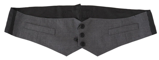 Black Stripes Button Men Waist Cintura Cummerbund - Designed by Dior Available to Buy at a Discounted Price on Moon Behind The Hill Online Designer Discount Store