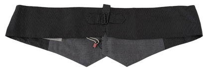 Black Stripes Button Men Waist Cintura Cummerbund - Designed by Dior Available to Buy at a Discounted Price on Moon Behind The Hill Online Designer Discount Store