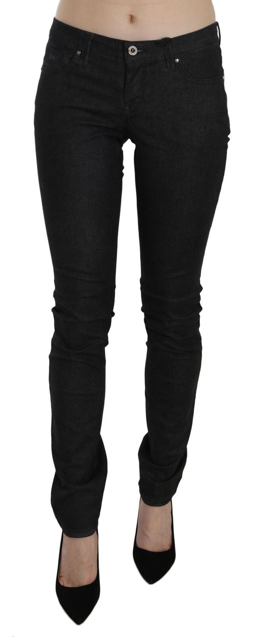 Black Low Waist Skinny Casual Denim Jeans - Designed by Costume National Available to Buy at a Discounted Price on Moon Behind The Hill Online Designer Discount Store