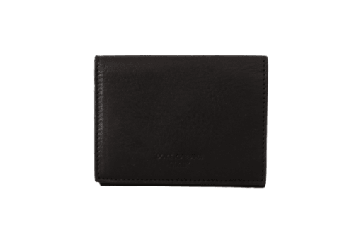 Black Leather Trifold Purse Multi Kit Belt Strap Wallet - Designed by Dolce & Gabbana Available to Buy at a Discounted Price on Moon Behind The Hill Online Designer Discount Store
