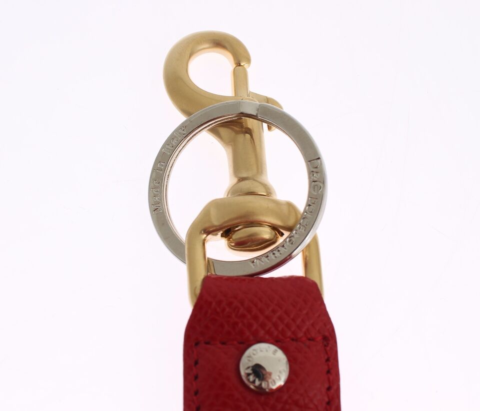 Gold Yellow Raffia Leather Clasp Finder Chain Keyring