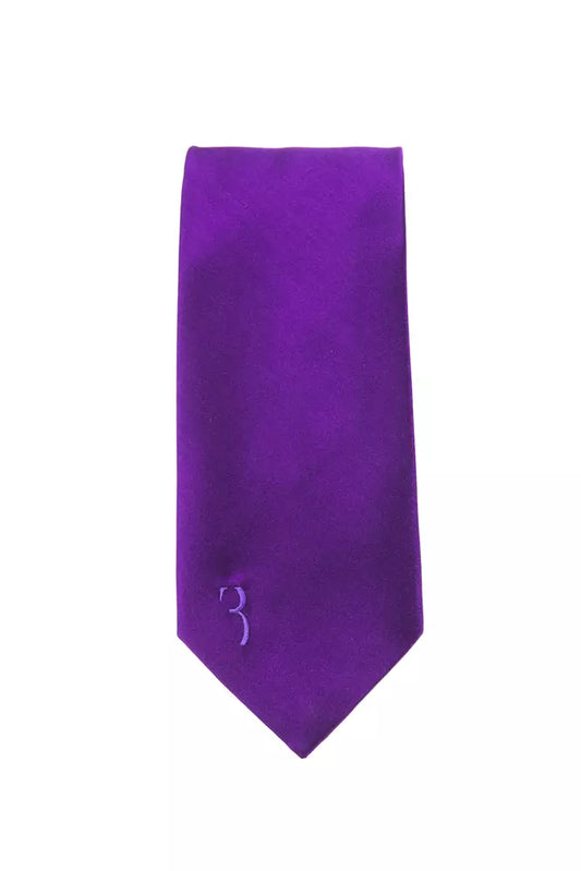 Billionaire Italian Couture Purple Sisal Embroidered Tie