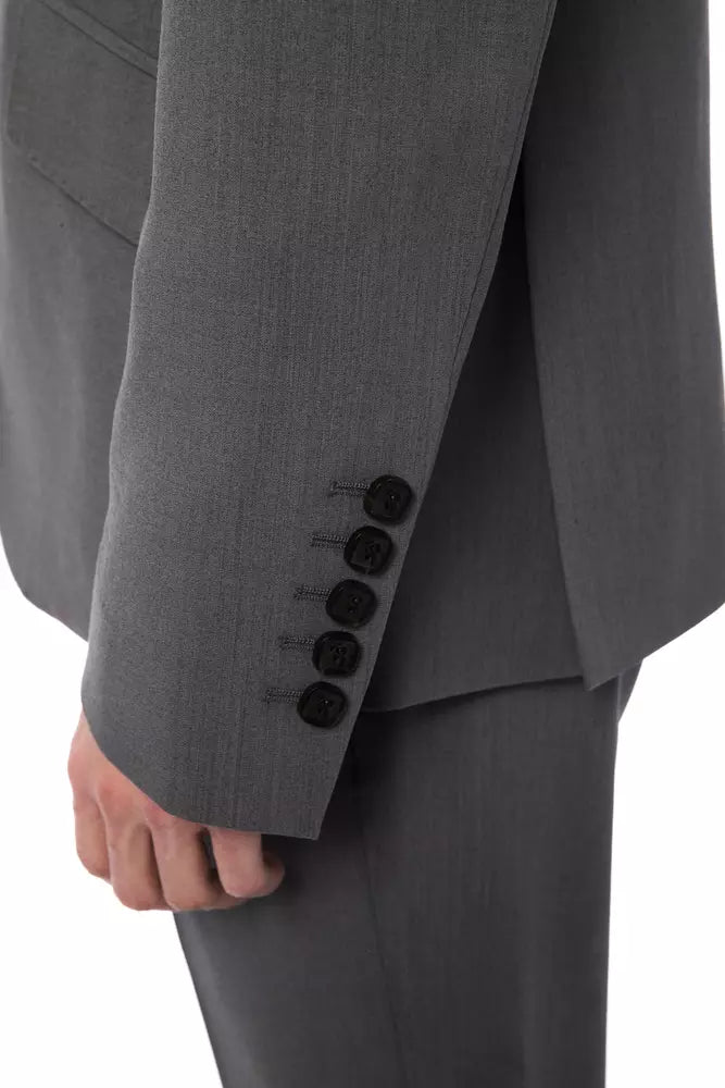 Billionaire Italian Couture Men's Light Grey Two Button Drop 7 Suit - Designed by Billionaire Italian Couture Available to Buy at a Discounted Price on Moon Behind The Hill Online Designer Di