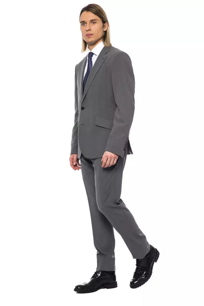 Billionaire Italian Couture Men's Light Grey Two Button Drop 7 Suit - Designed by Billionaire Italian Couture Available to Buy at a Discounted Price on Moon Behind The Hill Online Designer Di