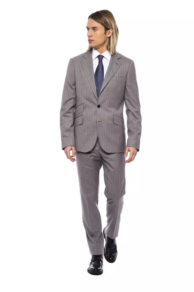 Billionaire Italian Couture Men's Light Grey Drop 7 Two Piece Suit - Designed by Billionaire Italian Couture Available to Buy at a Discounted Price on Moon Behind The Hill Online Designer Dis