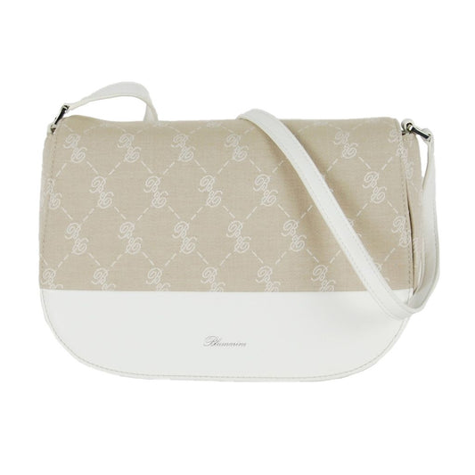 Blumarine 'Diane' White Cotton Crossbody Bag - Designed by Blumarine Available to Buy at a Discounted Price on Moon Behind The Hill Online Designer Discount Store