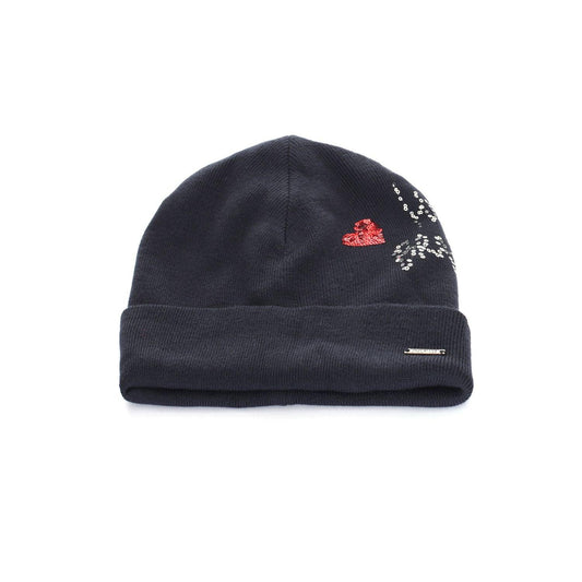 Imperfect Heart Breaker Blue Acrylic Beanie Hat - Designed by Imperfect Available to Buy at a Discounted Price on Moon Behind The Hill Online Designer Discount Store
