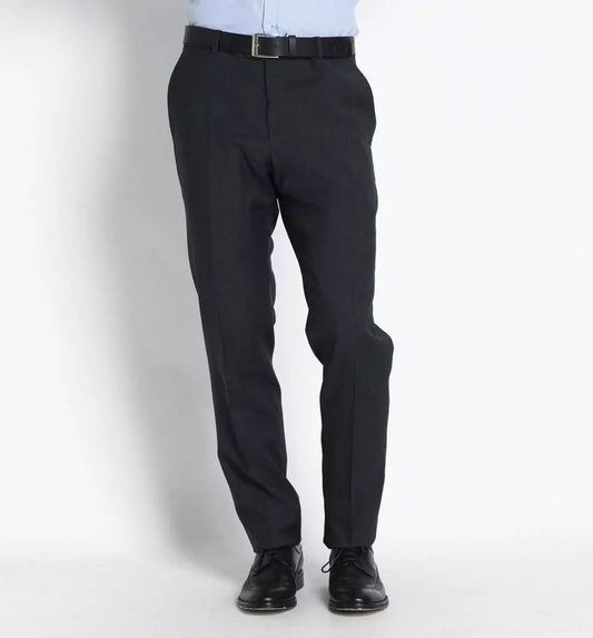 Grey Uominitaliani Men's Classic Wool Pants - Designed by Uominitaliani Available to Buy at a Discounted Price on Moon Behind The Hill Online Designer Discount Store