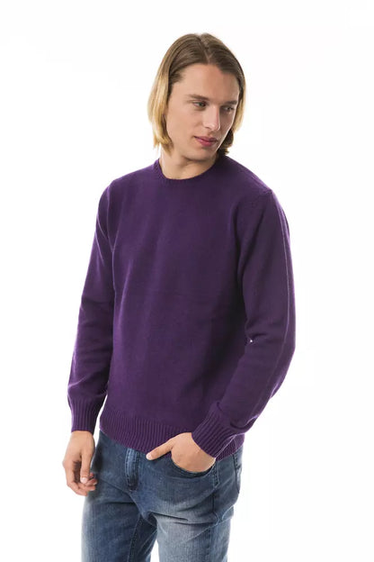 Violet Uominitaliani Men's Crewneck Wool Sweater