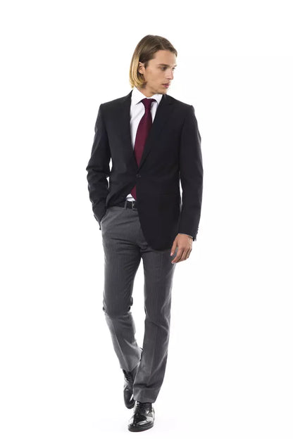 Black Uominitaliani Men's Blazer Jacket - Designed by Uominitaliani Available to Buy at a Discounted Price on Moon Behind The Hill Online Designer Discount Store