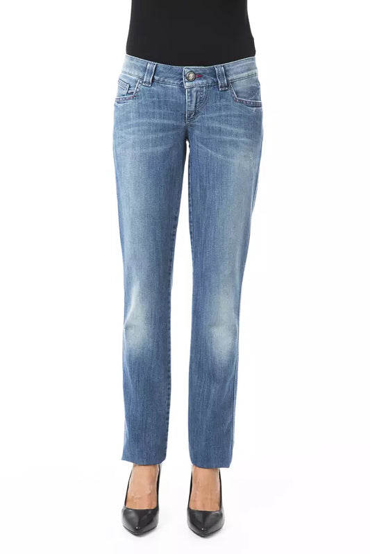 Blue Wash Byblos Women's Regular Fit Jeans - Designed by BYBLOS Available to Buy at a Discounted Price on Moon Behind The Hill Online Designer Discount Store