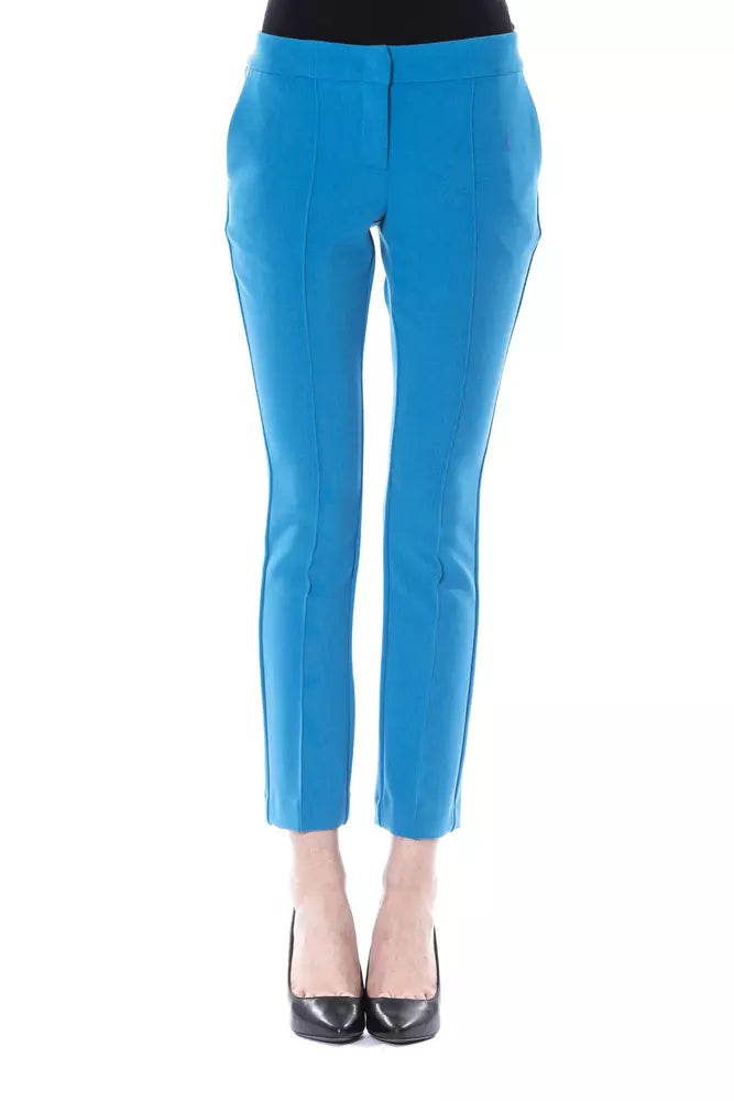 Iris Blue Women's Skinny Pants - Designed by BYBLOS Available to Buy at a Discounted Price on Moon Behind The Hill Online Designer Discount Store