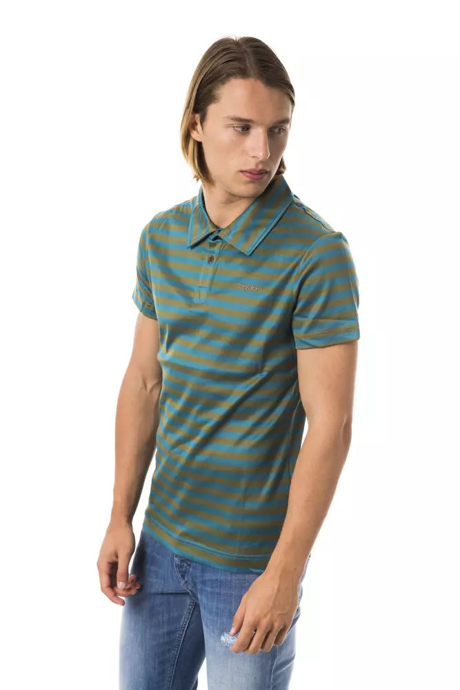 Byblos Men's Green Cotton T-Shirt - Designed by BYBLOS Available to Buy at a Discounted Price on Moon Behind The Hill Online Designer Discount Store
