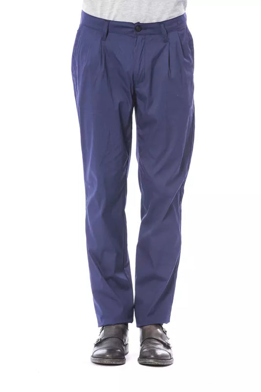 Verri Men's Blue Cotton Pleated Pants designed by Verri available from Moon Behind The Hill 's Clothing > Pants > Mens range