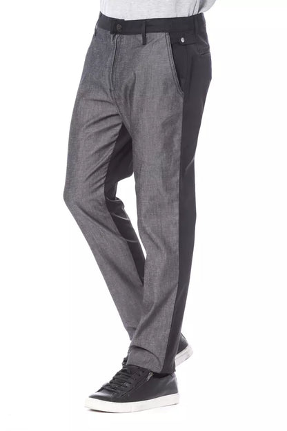 Verri Men's Duotone Black & Grey Cotton Pants designed by Verri available from Moon Behind The Hill 's Clothing > Pants > Mens range