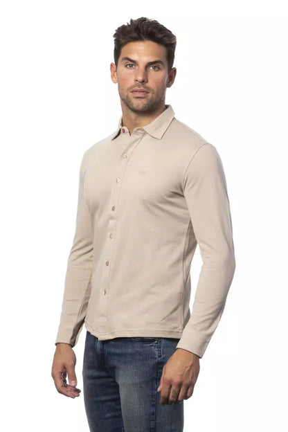 Beige Verri Men's Regular Fit Shirt - Designed by Verri Available to Buy at a Discounted Price on Moon Behind The Hill Online Designer Discount Store