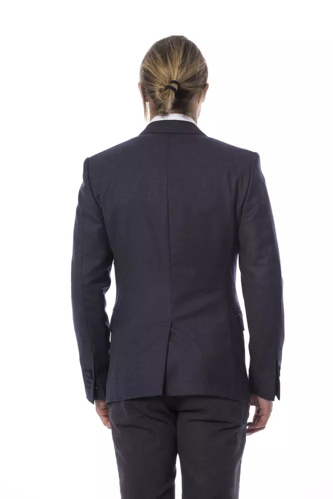 Blue Verri Single Breasted Blazer Jacket - Designed by Verri Available to Buy at a Discounted Price on Moon Behind The Hill Online Designer Discount Store