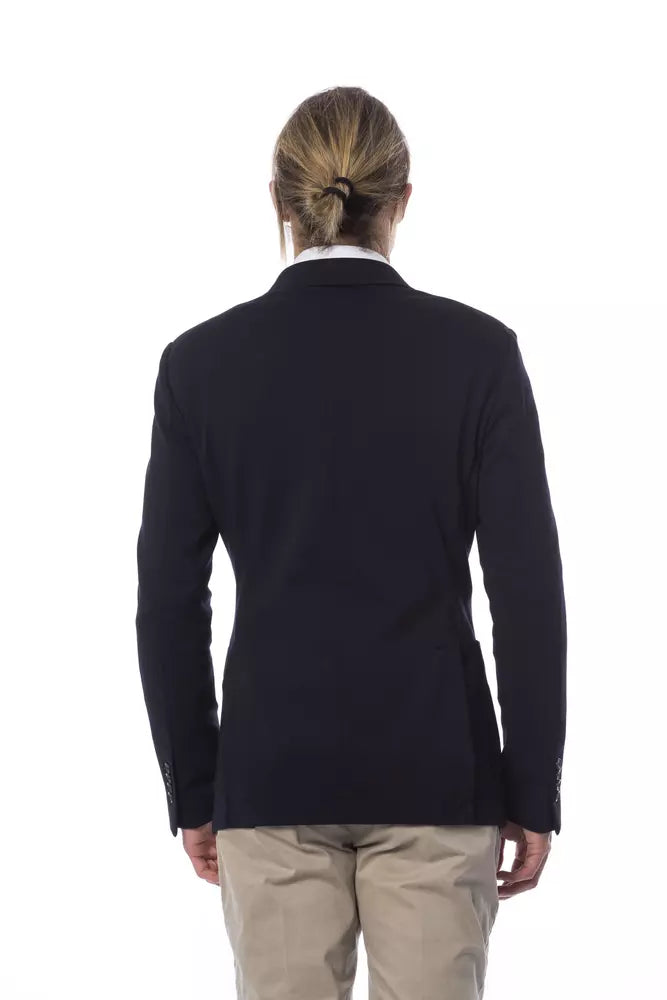 Blue Verri Men's Double Breasted Blazer Jacket - Designed by Verri Available to Buy at a Discounted Price on Moon Behind The Hill Online Designer Discount Store