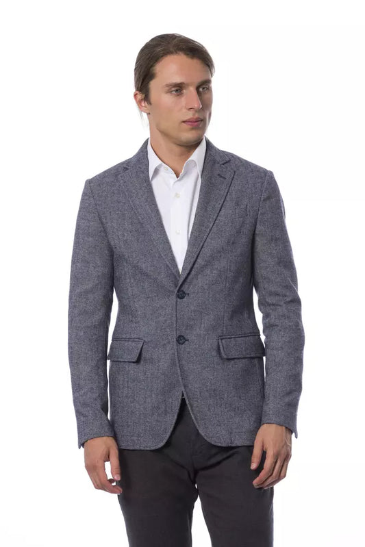Blue Verri Men's Single Breasted Blazer Jacket - Designed by Verri Available to Buy at a Discounted Price on Moon Behind The Hill Online Designer Discount Store