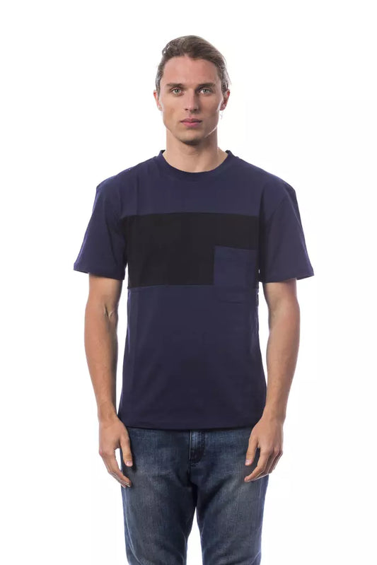 Blue & Navy Verri Men's T-shirt - Designed by Verri Available to Buy at a Discounted Price on Moon Behind The Hill Online Designer Discount Store