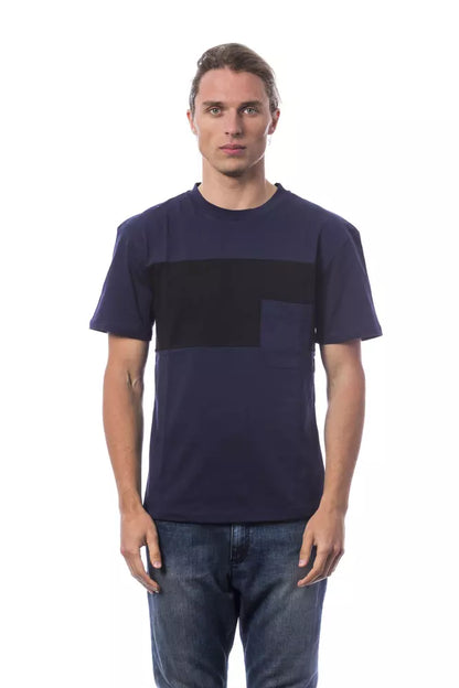 Blue & Navy Verri Men's T-shirt - Designed by Verri Available to Buy at a Discounted Price on Moon Behind The Hill Online Designer Discount Store