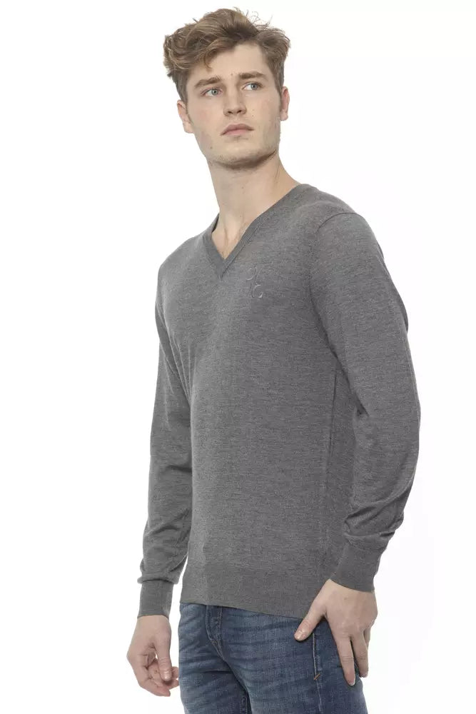 Billionaire Italian Couture Men's Grey Sweater - Designed by Billionaire Italian Couture Available to Buy at a Discounted Price on Moon Behind The Hill Online Designer Discount Store