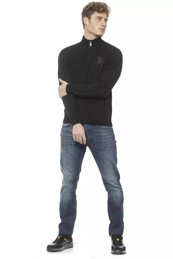 Billionaire Italian Couture Men's Black Sweater - Designed by Billionaire Italian Couture Available to Buy at a Discounted Price on Moon Behind The Hill Online Designer Discount Store