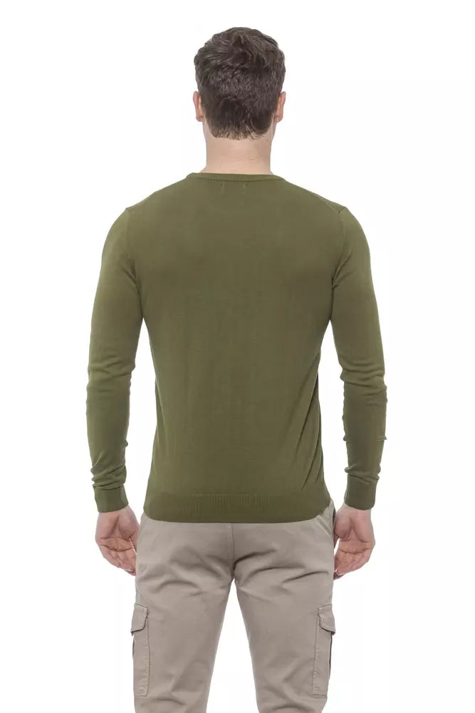 Olive Green Conte of Florence Men's Crewneck Sweater